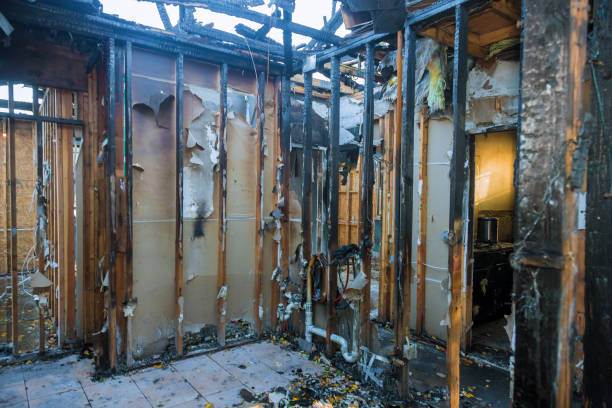 Professional Fire Damage Restoration technician working in Argyle, TX